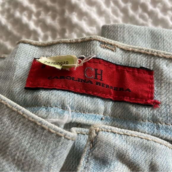 Carolina Herrera Light Wash Straight Leg Jeans - Picture 3 of 9